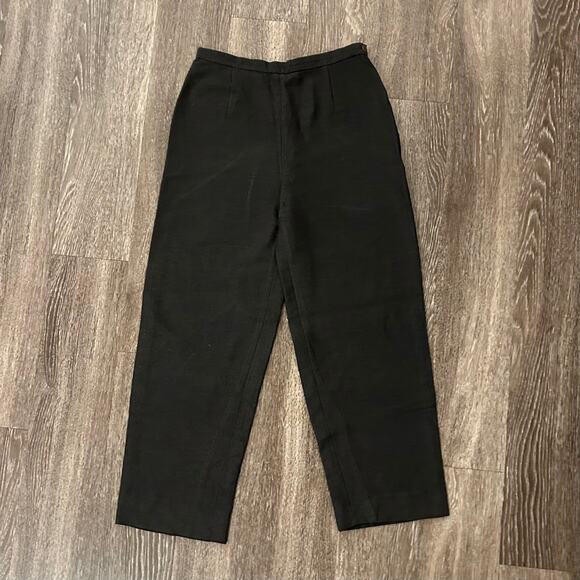 Giorgio Armani A Milano Borgonuovo 21 Black Label Pleated Cropped Trousers Grey - Picture 2 of 13